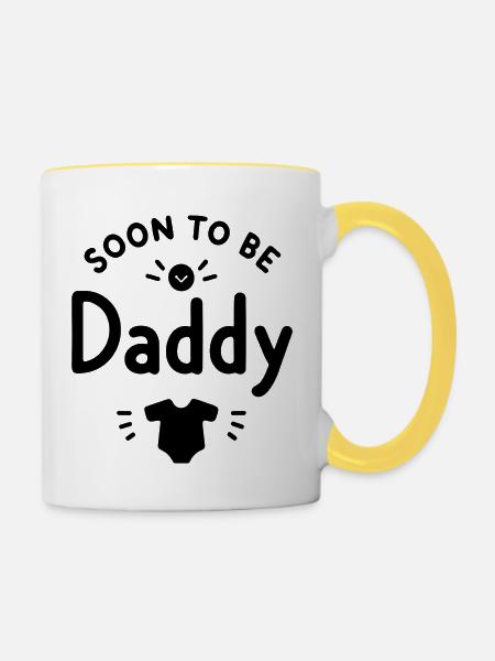 Bald Papa - Tasse zweifarbig - Weiß/Gelb