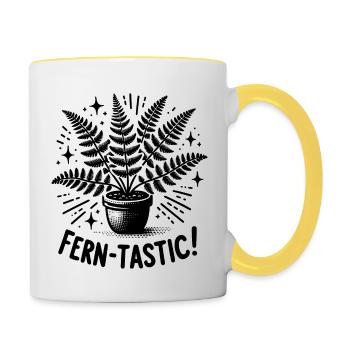 Farn-tastisch! - Tasse zweifarbig - Weiß/Gelb - Rechts