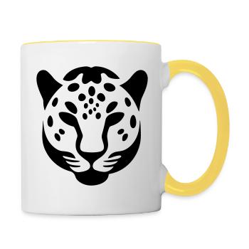 Leopard - Tasse zweifarbig - Weiß/Gelb - Rechts
