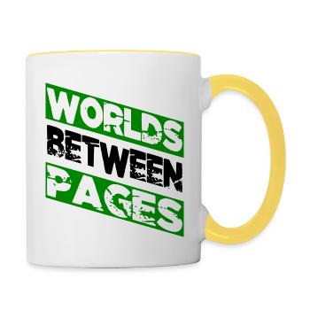 reading habits birthday present idea stress relief - Contrasting Mug - white/yellow - Right