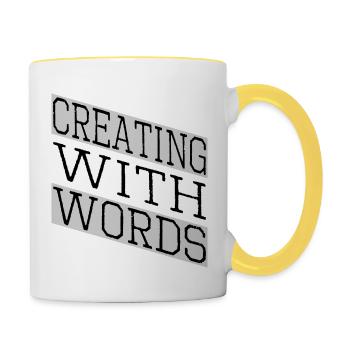 creative thinking self-publishing - Tasse zweifarbig - Weiß/Gelb - Rechts