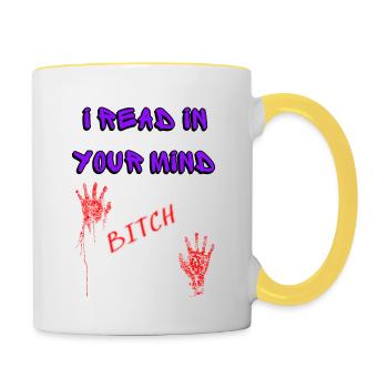 , I read your mind - Contrasting Mug - white/yellow - Right