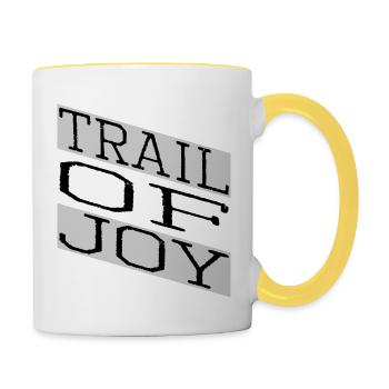 Aventures à vélo Awesome Inner Bliss - Mug contrasté - blanc/jaune - Droite