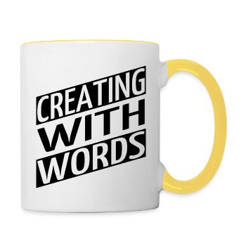 humor geek authorship innovative ideas - Tasse zweifarbig - Weiß/Gelb - Rechts