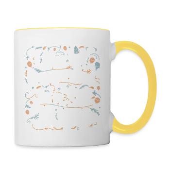 I Was Left Unsupervised White Text - Tasse zweifarbig - Weiß/Gelb - Rechts
