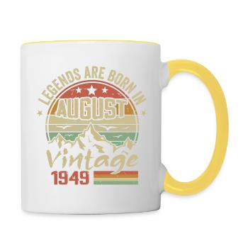 August 1949 Anniversary 1949 - Legends August 1949 - Contrasting Mug - white/yellow - Right