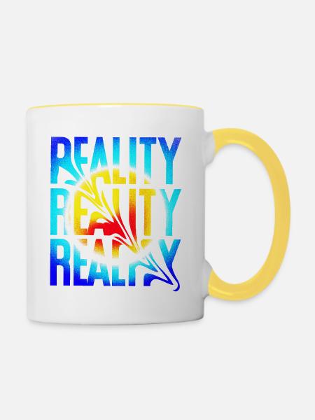 Reality - Tasse zweifarbig - Weiß/Gelb