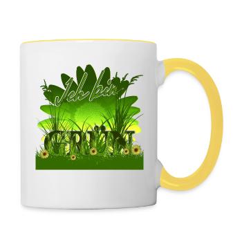 I AM GREEN - Margarites Grass Sun - Contrasting Mug - white/yellow - Right