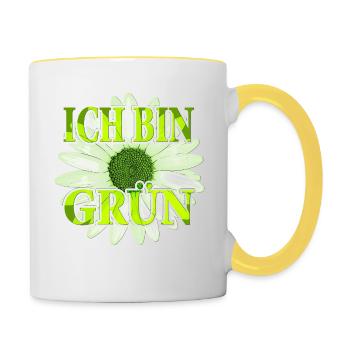 I'm Green - Margarite Flower - Contrasting Mug - white/yellow - Right