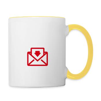 T-Shirt WTF - Où est le feu ? 03 - Mug contrasté - blanc/jaune - Droite