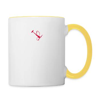 Fès Shisha Pucha Pucha Narguilé - Mug contrasté - blanc/jaune - Droite