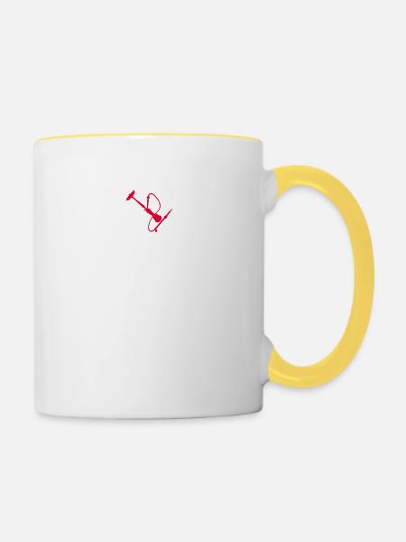 Fès Shisha Wasserpfeife Hookah - Tasse zweifarbig - Weiß/Gelb