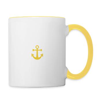 Pêcheur portugais de Faro - Mug contrasté - blanc/jaune - Droite