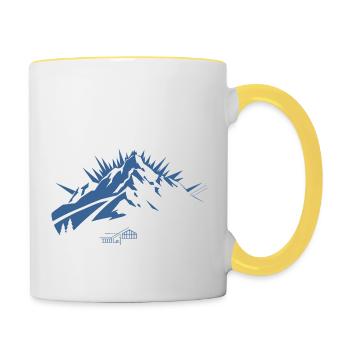 Peisey-Vallandry - Alpes - Mug contrasté - blanc/jaune - Droite