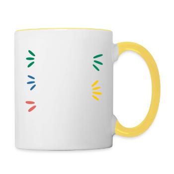 Allez tous vous faire - Mug contrasté - blanc/jaune - Droite