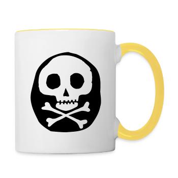 Skull & Bones - Contrasting Mug - white/yellow - Right