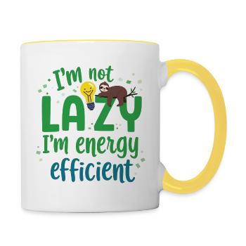 Fun design for relaxed lifestyles! - Contrasting Mug - white/yellow - Right