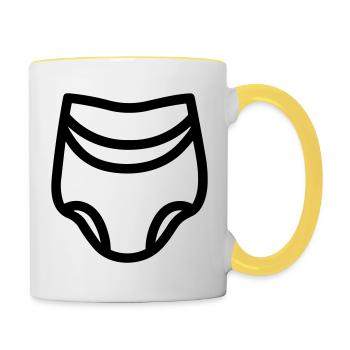 Schicht - Tasse zweifarbig - Weiß/Gelb - Rechts