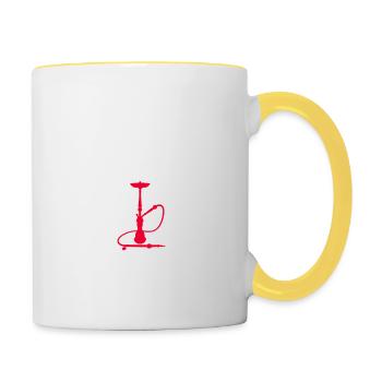 Meilleur Shisha souvenir Nador - Mug contrasté - blanc/jaune - Droite