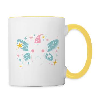 Zahnfeen-Truppe - Tasse zweifarbig - Weiß/Gelb - Rechts