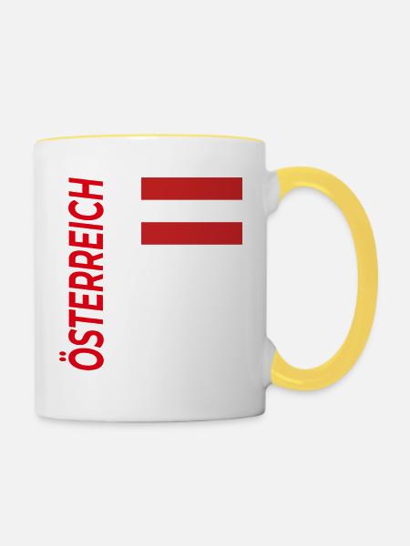 Tannheim - Tasse zweifarbig - Weiß/Gelb