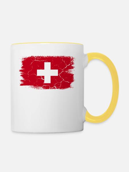 Luzern - Tasse zweifarbig - Weiß/Gelb