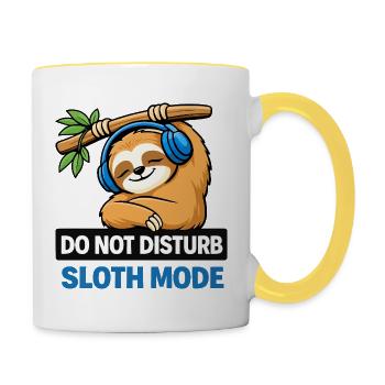 Trägheitsmodus Nicht stören - Tasse zweifarbig - Weiß/Gelb - Rechts