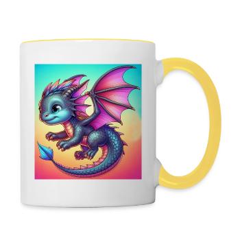 dragon - Contrasting Mug - white/yellow - Right