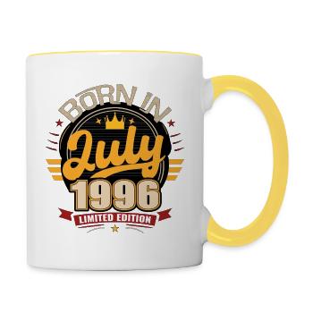 Born_in_July_1996 - Contrasting Mug - white/yellow - Right
