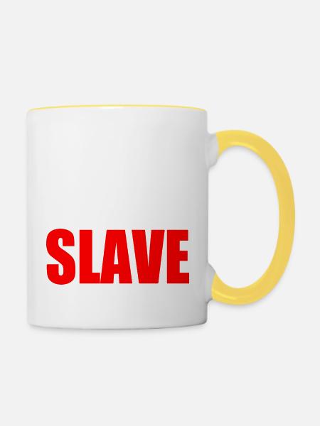 Slave - Tasse zweifarbig - Weiß/Gelb