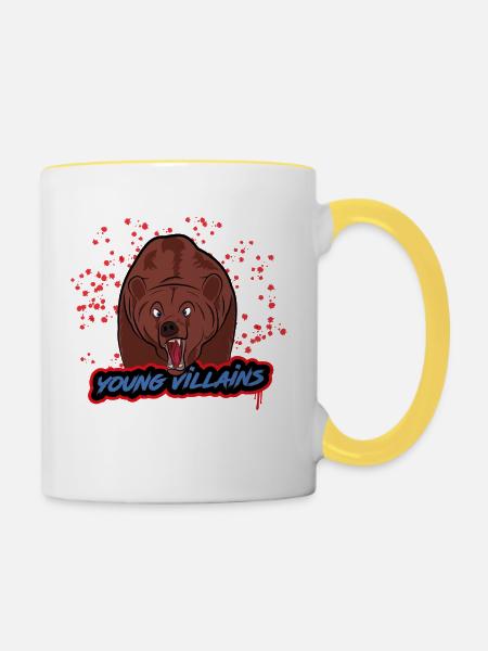 Tragen junge Bengel - Tasse zweifarbig - Weiß/Gelb