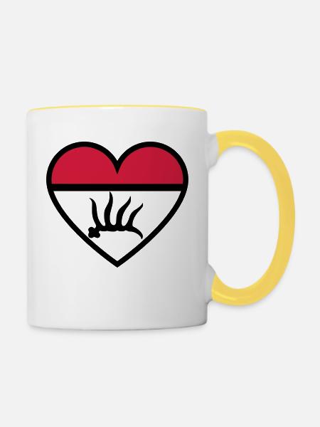 gp - Tasse zweifarbig - Weiß/Gelb