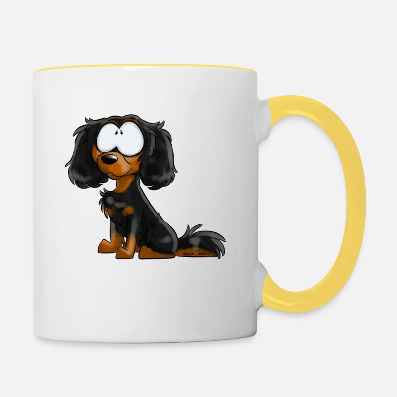 Ich bin CKC - Black Fire - Tasse zweifarbig - Weiß/Gelb