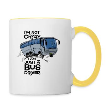 0710 i am not crazy - Contrasting Mug - white/yellow - Right