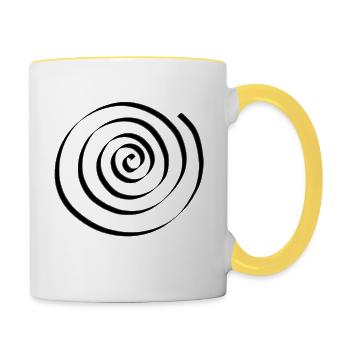 spirale - Tasse zweifarbig - Weiß/Gelb - Rechts
