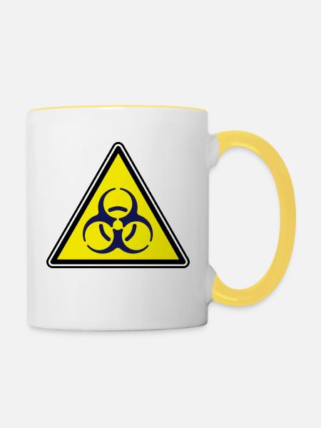 Biohazard - Tasse zweifarbig - Weiß/Gelb