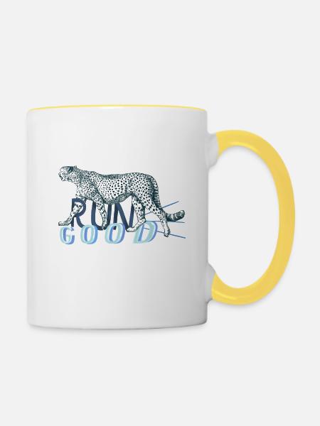 Run good - Tasse zweifarbig - Weiß/Gelb