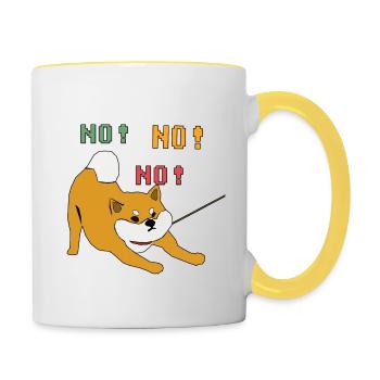 Shiba Inu - Contrasting Mug - white/yellow - Right