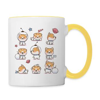 Shiba Inu - Contrasting Mug - white/yellow - Right