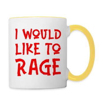 I Would Like To Rage - Tasse zweifarbig - Weiß/Gelb - Rechts