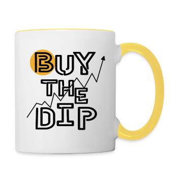 Buy the dip - Contrasting Mug - white/yellow - Right