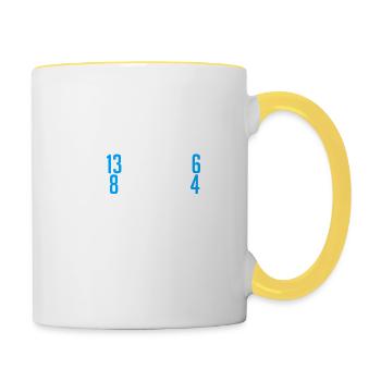 Simple Music Shirt For Musicians Musician "These - Contrasting Mug - white/yellow - Right