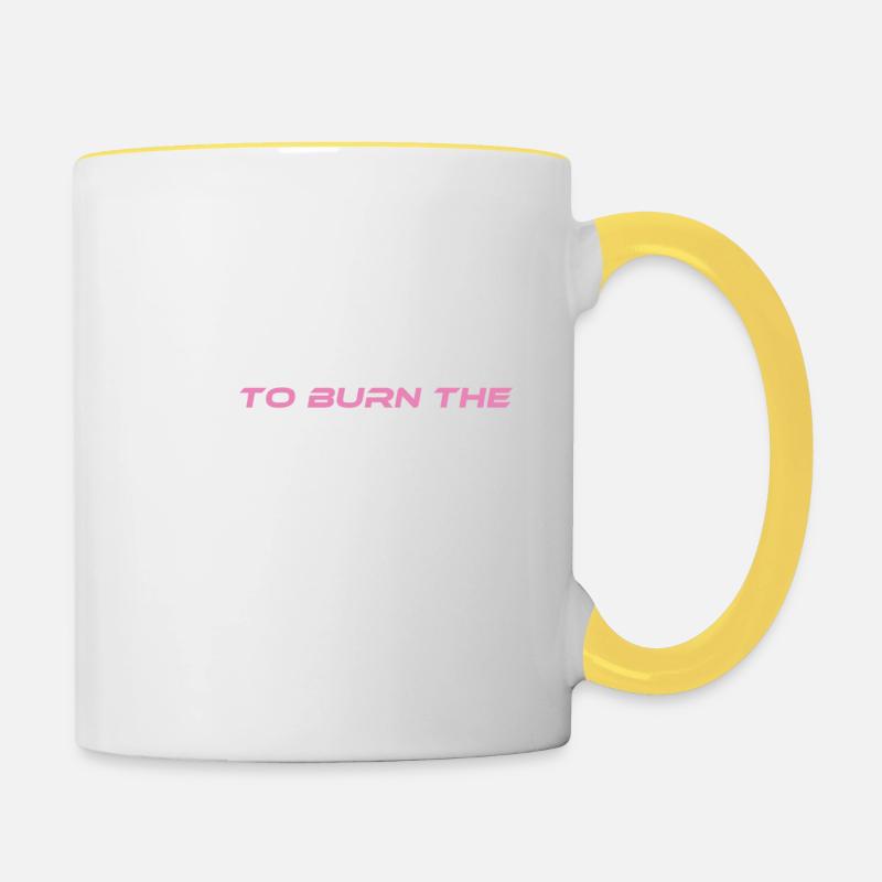 Nice Running Tee For Runners With Saying "I Run - Tasse zweifarbig - Weiß/Gelb