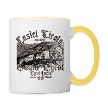 Chateau Tirol italy 1809 - Contrasting Mug - white/yellow - Right