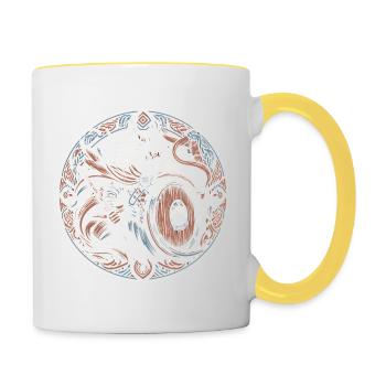 Viking - Mug contrasté - blanc/jaune - Droite
