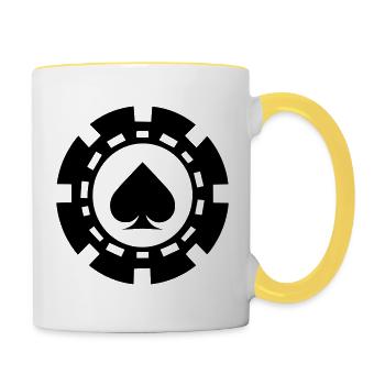Poker Chip - Contrasting Mug - white/yellow - Right