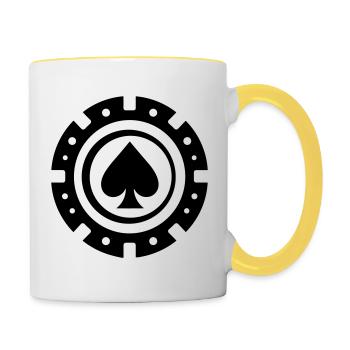 Poker Chip - Contrasting Mug - white/yellow - Right