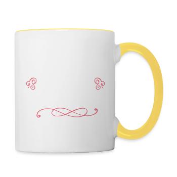 Carburant pour maman - Mug contrasté - blanc/jaune - Droite