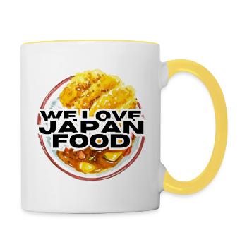 Nous aimons le japon curry japonais - Mug contrasté - blanc/jaune - Droite