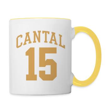 Cantal 15 - Mug contrasté - blanc/jaune - Droite